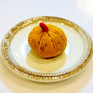 レンチンで簡単！かぼちゃの鶏そぼろ茶巾